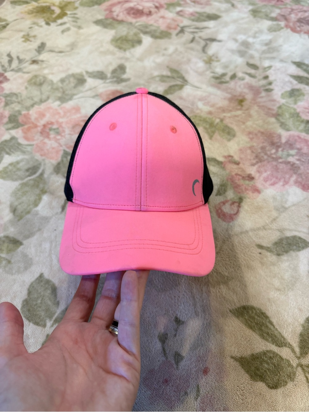 Zyia Active Pink Black Breathable Baseball Cap Hat Strapback Adjustable
